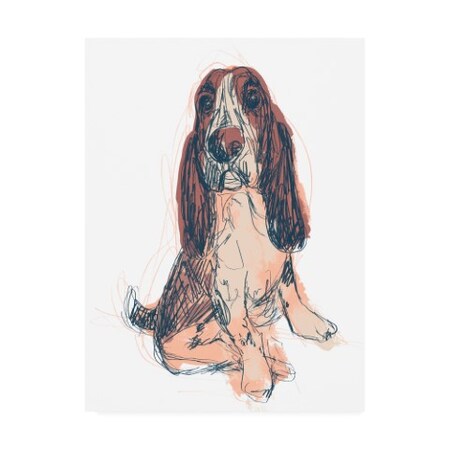 June Erica Vess 'Dog Portrait Ajax' Canvas Art,35x47